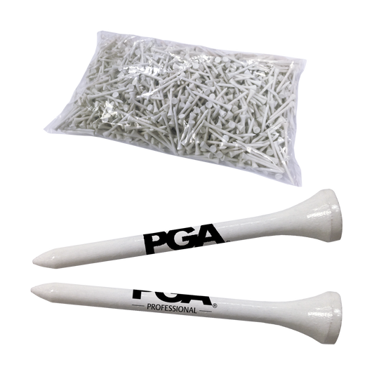 PGA Professional 70mm Shank Printed Bamboo Tees- Bag of 1000pcs
