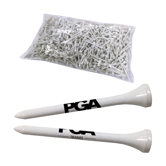 PGA Trainee 70mm Shank Printed Bamboo Tees- Bag of 1000pcs